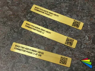 Gegraveerde QR- en Datamatrixplaten